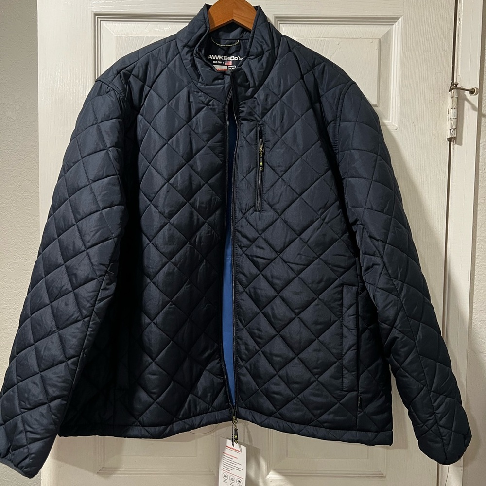 Nautica Men's Navy Quilted Puffer Jacket